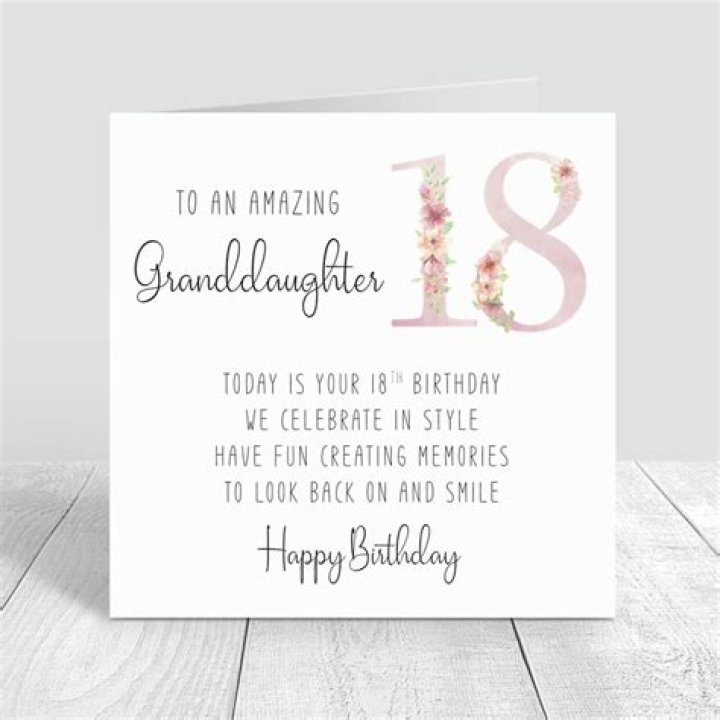 18th Birthday Message For Granddaughter