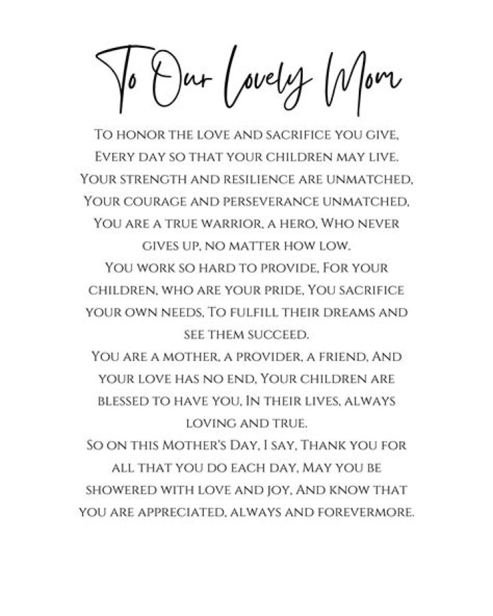 A Mother's Unwavering Love And Resilience