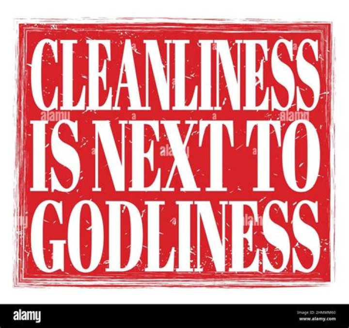 Cleanliness Is Next To Godliness Verse