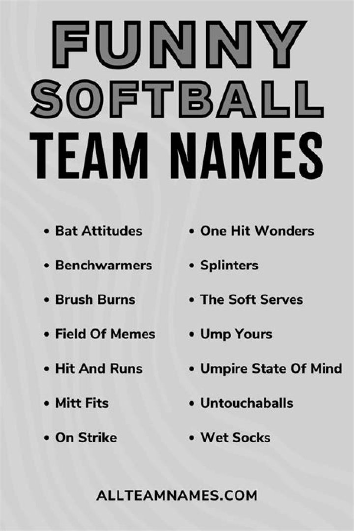 Clever Coed Softball Team Names