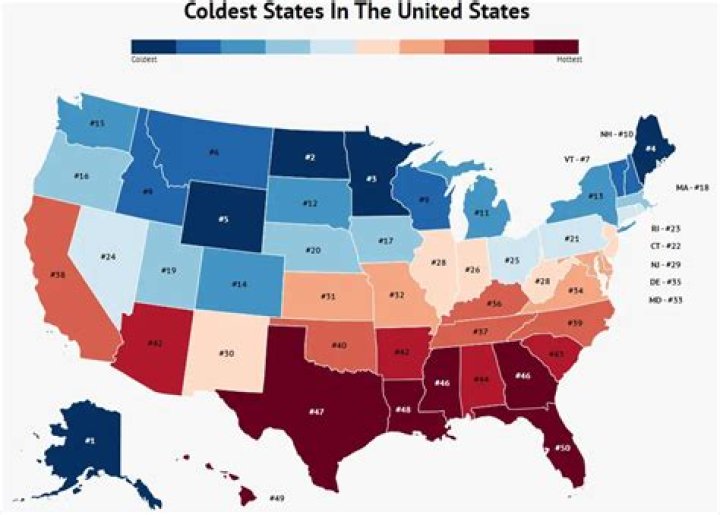 Coldest States In The Us
