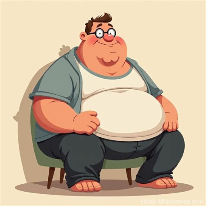 Fat Guy Cartoon