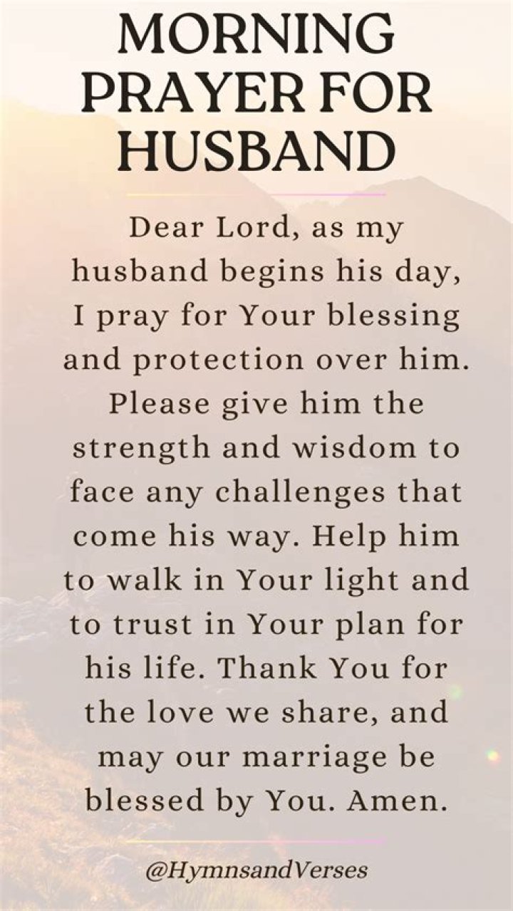 Good Morning Prayers To My Husband