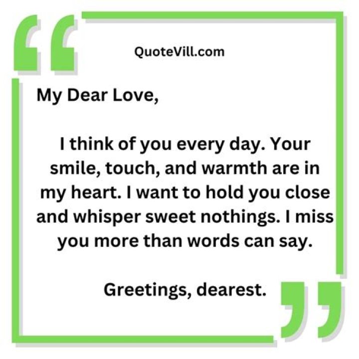 Miss You Letter
