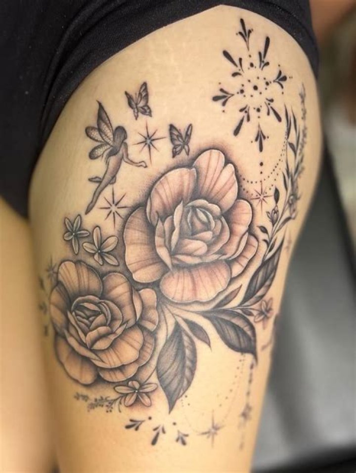 Upper Thigh Tattoo